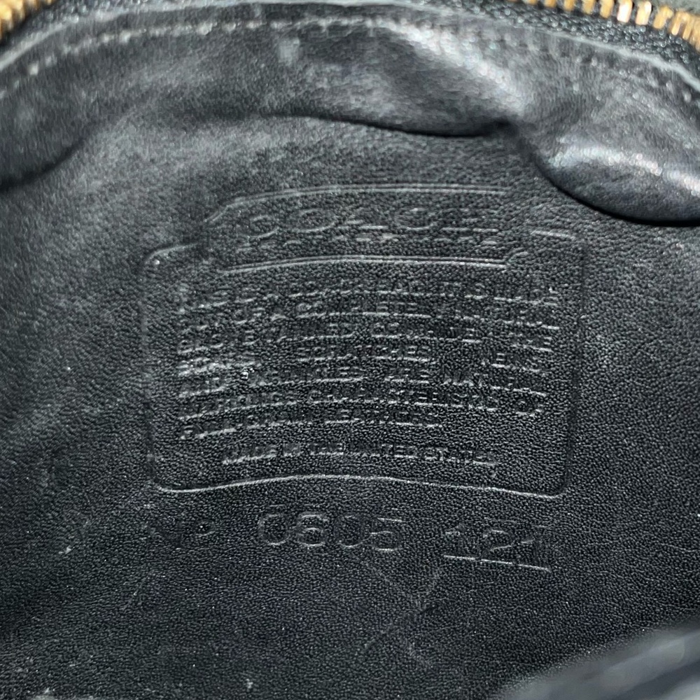 Vintage Coach Black Leather Drawstring Marble Bucket Bag Crossbody Purse - Picture 11 of 11